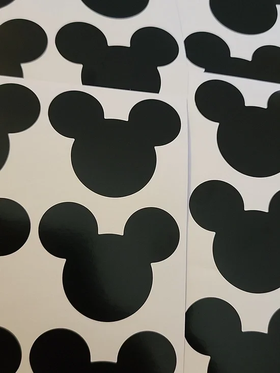 🍎New 90 Mickey Mouse Head Silhouette Wall Decals Vinyl Stickers - Picture 3 of 6